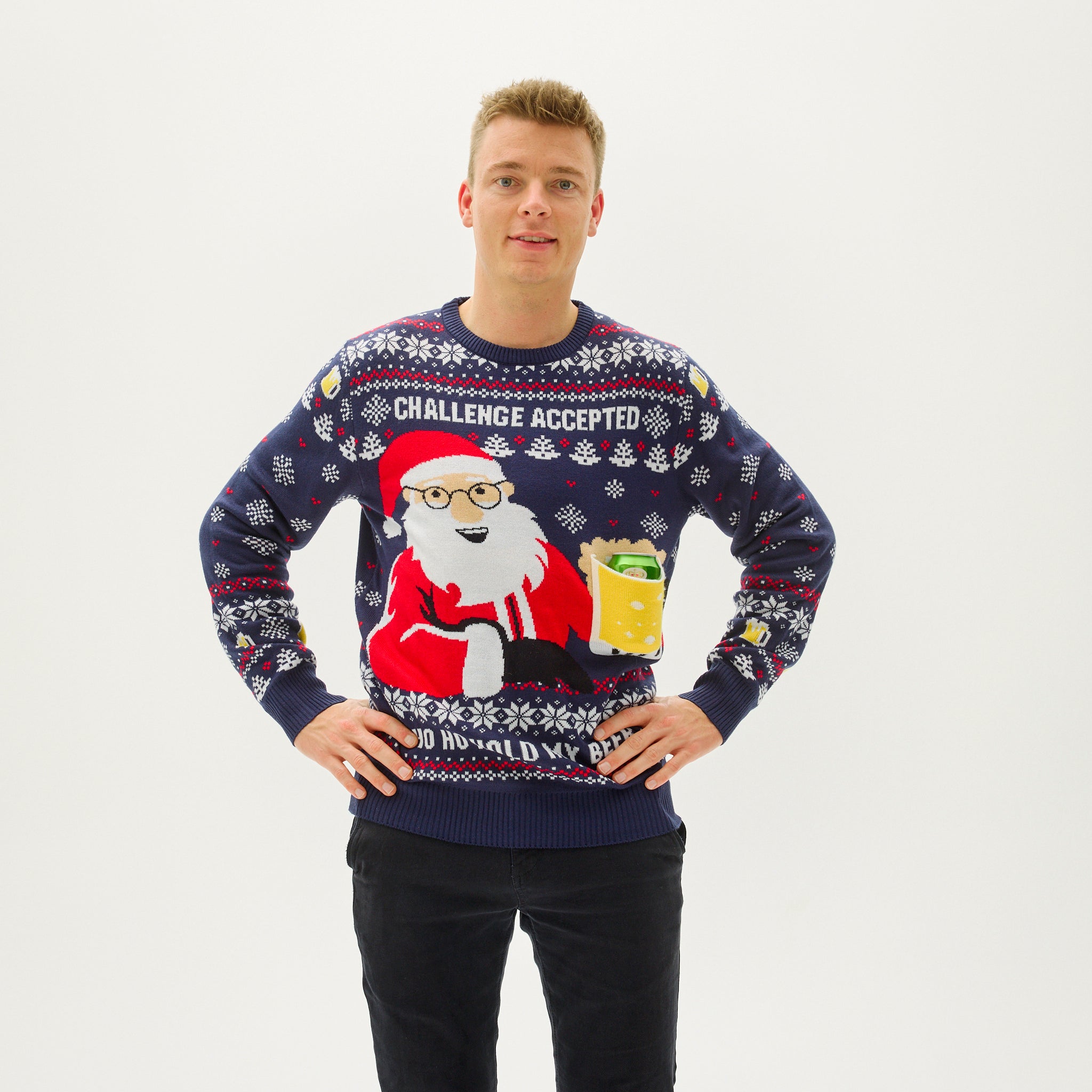 Ho Ho Hold My Beer Sweater - Herren